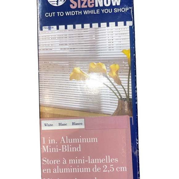 LEVOLOR 1-in White Aluminum Mini Blinds 23”x64” New In Box Cut To Width. - Picture 3 of 6